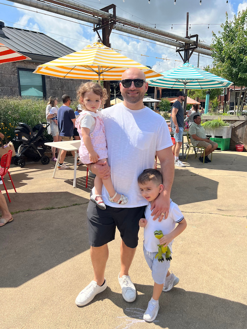 Aleks and his family enjoying some quality time outdoors in Charlotte