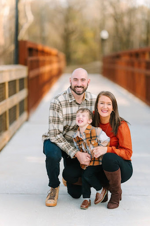 Nicole McAlister, Charlotte real estate agent, with her family