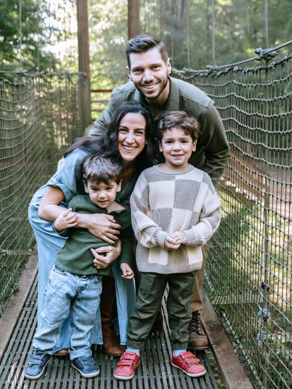 Kaitlyn Foster Nurse and Doula with her children and partner